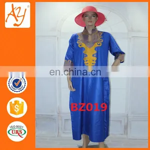 Factory Price Embroidery African Bazin Riche Clothes for Women Dresses thumbnail-1