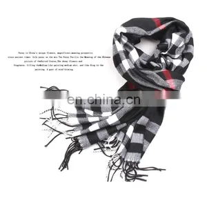 Classic Design Men Tartan Scarf With Fringe thumbnail-2