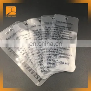 Clothing Plastic Hang Tags Semi Clear Pvc Tag for High Quality Garment Brand Name Swing Tags Custom Logo thumbnail-2