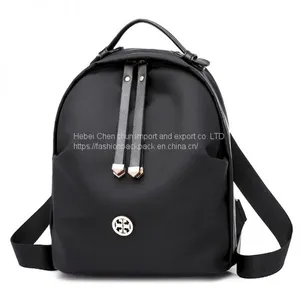 Wholesale Simple Fashion Ladies Waterproof Polyester Students Daily Backpack thumbnail-2