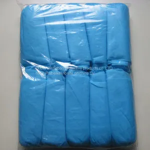 One-time Thickening Shoe Cover Wholesale Package Mail Non - Woven Fabric Shoe Cover Foot Cover Home Use Cloth Plastic Shoe Cover 100 thumbnail-1