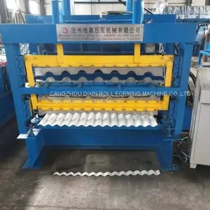 Three Layer Corrugated Roof Tile Roll Forming Machine Aluminum Metal Roofing Sheet Making Machine thumbnail-5