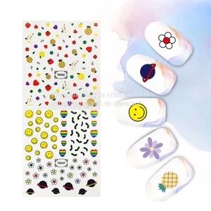 Kids Custom Designers Nail Art Stickers 2d F Series Adhesive DIY Wholesale Flowers Decals Decoration thumbnail-2