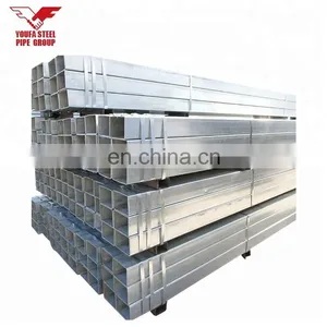 Tianjin Factory Zinc Coating 60g-120g/m2 Hot Dipped Galvanized Square Pipe thumbnail-1