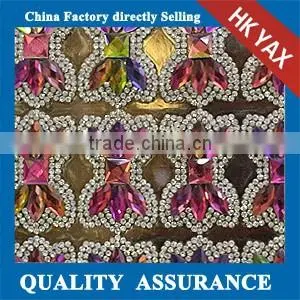 0113L High Quality Bowknot Rhinestone Trimming Mesh,rhinestone Trimming Mesh for Dresses,wholesale Rhinestone Trimming Mesh thumbnail-1