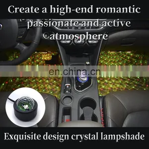 2019 Car Interior Floor Foot Star Ambient Light With USB Led RGB Color Cycle Flash Starry Atmosphere Lights Auto Decorative Lamp thumbnail-2