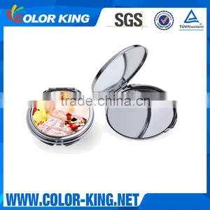 Cheap Sublimation Blank Compact Printable Portable Metal Dressing Mirror thumbnail-6