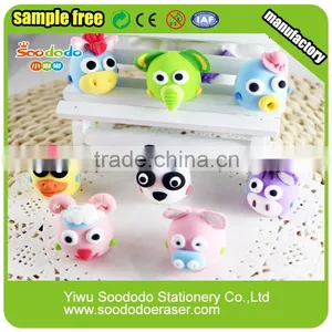 Funcy Clay Eraser Animal Shape Pencil Topper With Eraser thumbnail-1