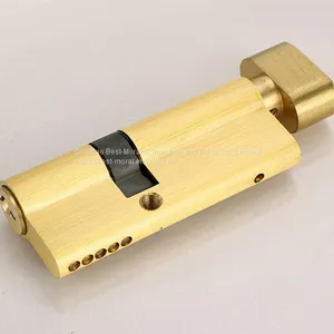 Anti-theft Rust-proof Gold Color Oval Thumbturn Single Open Brass Lock Cylinder thumbnail-2