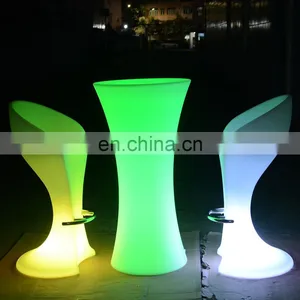 Led Furniture /Led PE Light Up Chair for Restaurant Discotheque Pub Used Glowing Bar Table thumbnail-1