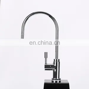 Kitchen Long Neck Brass Drinking Water Faucet Chrome Plated Wall Mounted Single Lever Cold Kitchen Tap thumbnail-3