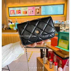 Fashion Lingge Design Golden Ball Chain Handbag Ladies Crossbody Small Square Bag thumbnail-2