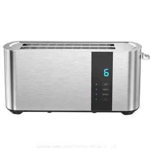 Tenfly Stainless Steel Toaster Factory Custom, Long Slot Touch Screen Bread Toaster, 4 Slice Home Breakfast Sandwich Maker thumbnail-3
