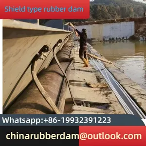 Installation of Inflatable Rubber Core Mold for Ecological Dam, Bridge, Dam Bag, and Air Shield Dam thumbnail-5