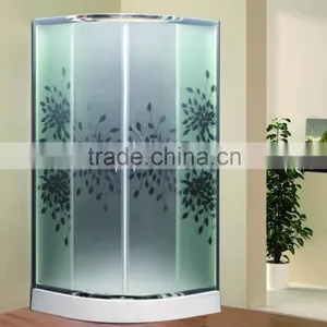ABS Tray Sliding Cheap 6mm Frosting Glass Shower Enclosure thumbnail-1