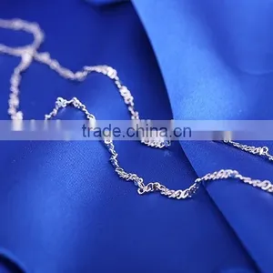 Good Selling Fashion Jewelry Rhodium Plated Cheap Short Chain Necklace thumbnail-6