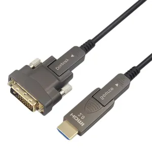 Detachable DVI to HDMI AOC-Active Optical Cable-10.2Gbps 4K@30Hz thumbnail-1