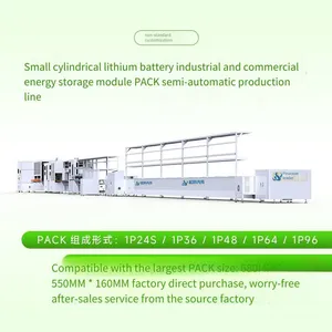 Cylindrical Battery Pack Production Line, Semi-automatic Production Line for Industrial and Commercial Energy Storage Modules, Small Cylindrical Cell Assembly Equipment thumbnail-3