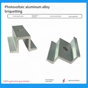 Anti-corrosion and Wear-resistant Solar Power Generation System Photovoltaic Complete Set of Accessories - Aluminum Alloy Intermediate Clamping Block for Bracket thumbnail-1