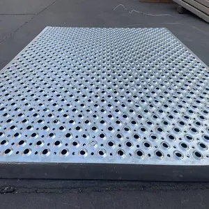 Anti-slip Perforated Mesh Pattern Plate, With Alligator Mouth Holes, Suitable for Pedestrian Walkways, Cutting and Bending Services Available thumbnail-2