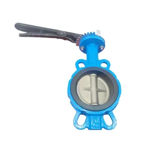 PN16 Ductile Iron Wafer Center Line Soft Seal Double Clip DISC Connected EPDM Seat Butterfly Valve thumbnail-2