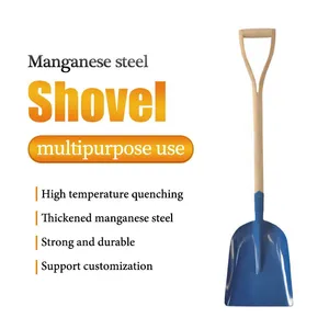 Heavy Duty Rail Steel Spade With Sharp Blade for Hard Soil Sand Mud and Field Digging thumbnail-3