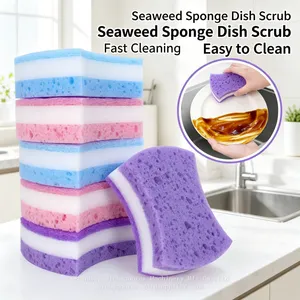 Food Safe Scrub Sponge Non Toxic Dishwashing Foam Pad thumbnail-1