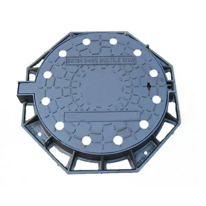 China Jingdong Durable Black Round Ductile Cast Iron Manhole Covers Gully Grate Rainwater Garage Sewer Cover for Road Facilities thumbnail-2