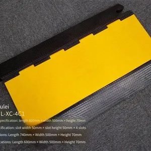 Jiulei Brand Jl-xc-4c1 Road Surface Cable Cover Plate. Dimensions: Length 800mm × Width 500mm × Height 70mm. Inside the Grooves: Groove Width 50mm × Groove Height 50mm × 4 Grooves thumbnail-3