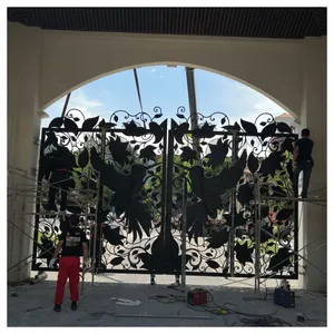China Wrought Iron Gates Aluminum Gate Design For Home thumbnail-4
