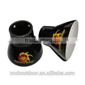 Charcoal Kamado Black Ceramic Chiken Sitter thumbnail-1