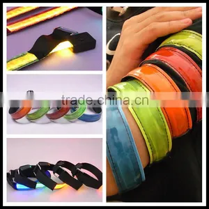 Batteries Replaceable Led Radiant Safety Lattice Optical Fiber Armbands thumbnail-3