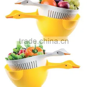 Anya D680 Bird Shape Plastic Houseware Useful Kitchenware Plastic Colander and Bowl thumbnail-1