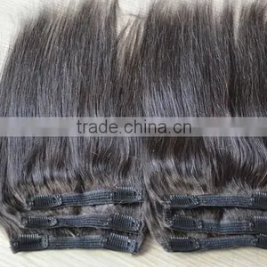 Remy Hair Wholesale Price Human Hair Clip in Grade 5a 6a 7a 8a Pure Indian Remy Virgin Human Hair Weft thumbnail-6