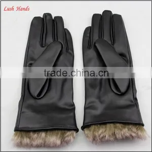 Ladies PU Working Leather Gloves Women Winter thumbnail-3