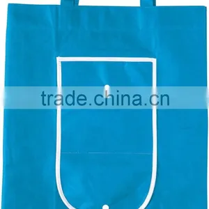 Foldable pp Woven Shopping Bag With Buttons Closure thumbnail-3