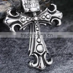 Men Cross Necklace Popular Jewelry Design High Quality Stainless Steel Skull Necklace Supplier's Choice thumbnail-2
