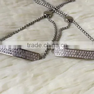 2015 Fashion Design Handchain Bracelet and Stainless Steel Bracelet With Zircone Stone by CZ Setting thumbnail-1