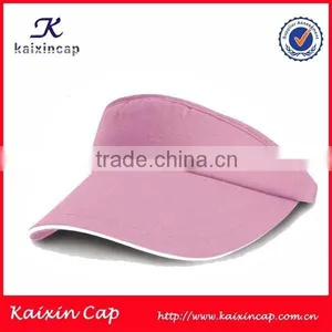 Promotional Cheap Custom Made 100% Cotton Sandwich Brim Sun Visor Cap 100% Cotton thumbnail-1
