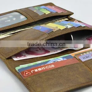 Multifunction High Quality Long Three Folds Rfid Leather Wallet With Button thumbnail-6