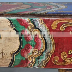 Chinese Antique Solid Wood Stool Hand Painting Bench Bed Stool thumbnail-6