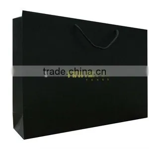 Strong Reinfoced Black Cardboard Paper Shopping Bag thumbnail-1