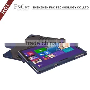 Hot Selling Easy-to-use Smart Stand Keyboard Leather Folio Case for Microsoft Surface Pro 4 With Pen Holder thumbnail-3
