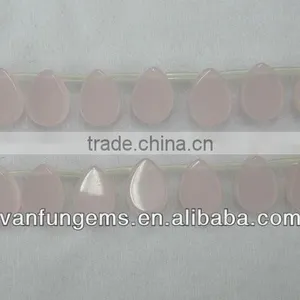 Natural Gemstones Pink Egg White Giass Pear Shape Pendant thumbnail-1