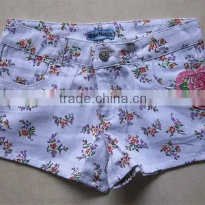 2013 Fashion Flower Print Girl's Stretch Shorts for USAmarket thumbnail-1