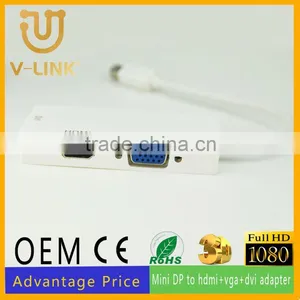 Manufacture Quality Mini Displayport to Hdmi Dvi Adapter With Audio Video Transmission thumbnail-1
