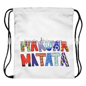 New Design 3d HAKUNA MATATA Full Printing Drawstring Toiletry Bag thumbnail-1