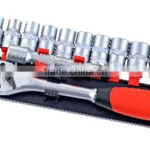 1/2"DR 12 PCS SOCKET SET: Ratchet Wrench & Sockets thumbnail-1