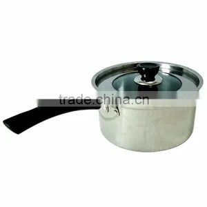 Stainless Steel 304 Nonstick Mini Kitchen Universal Pot With Seeable Glass Lid thumbnail-1