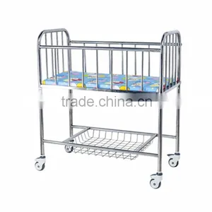 New Born Baby Bed Baby Crib Stainless Steel Medical Cot Bed thumbnail-1